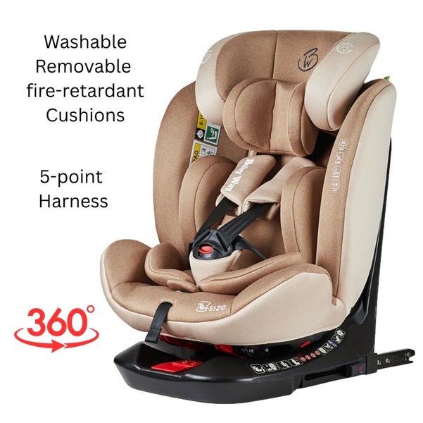 Defender i-Size 360 Rotating and Convertible Car Seat with ISOFIX and Top Tet... Carousel 2
