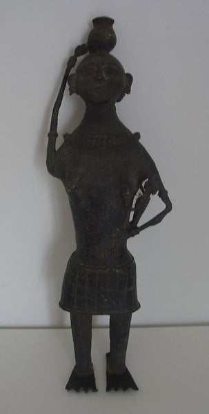 Dhokra Artefact Cast Metal Figure Mother Child Carousel 1