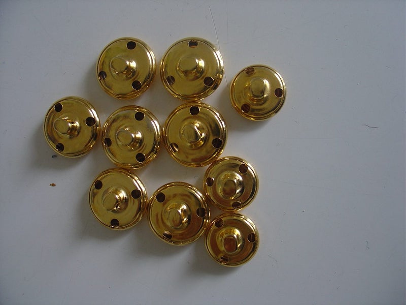 Military Buttons x 10 Gold Coloured Carousel 2