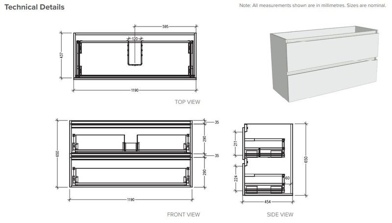 1200 FRANK PLUS WALL HUNG 2 DRAWER VANITY IN CHARRED ELM WITH DELGADO BASIN Carousel 5
