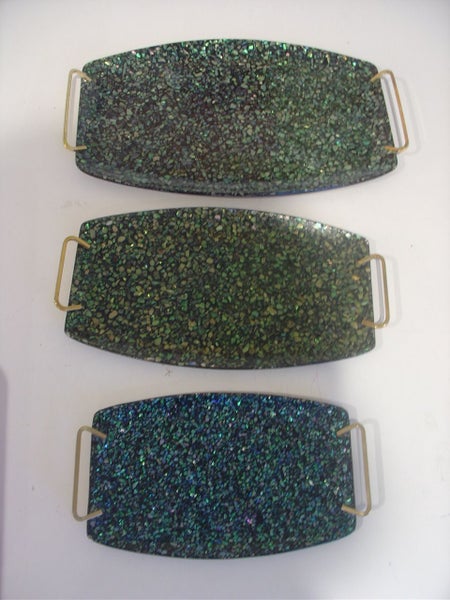 Paua Shell Set of 3 Graduated Trays Carousel 1