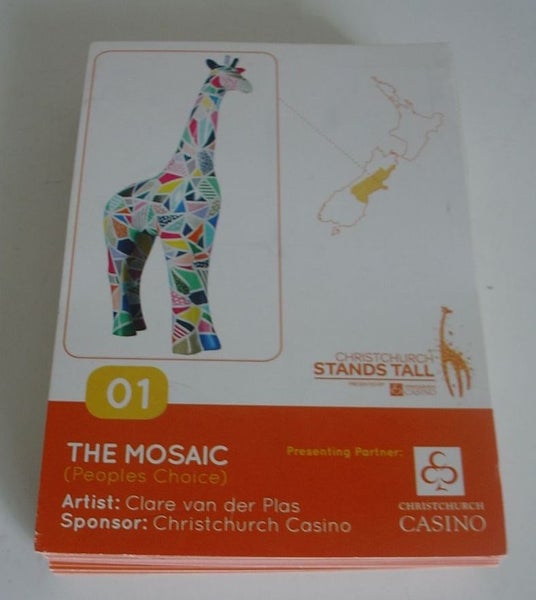 Christchurch Stand Tall Giraffe Postcards x 61 Carousel 1