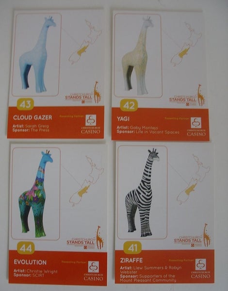 Christchurch Stand Tall Giraffe Postcards x 61 Carousel 2