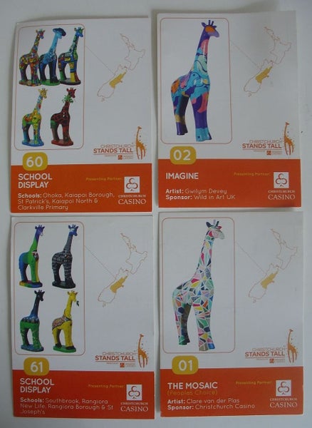 Christchurch Stand Tall Giraffe Postcards x 61 Carousel 3