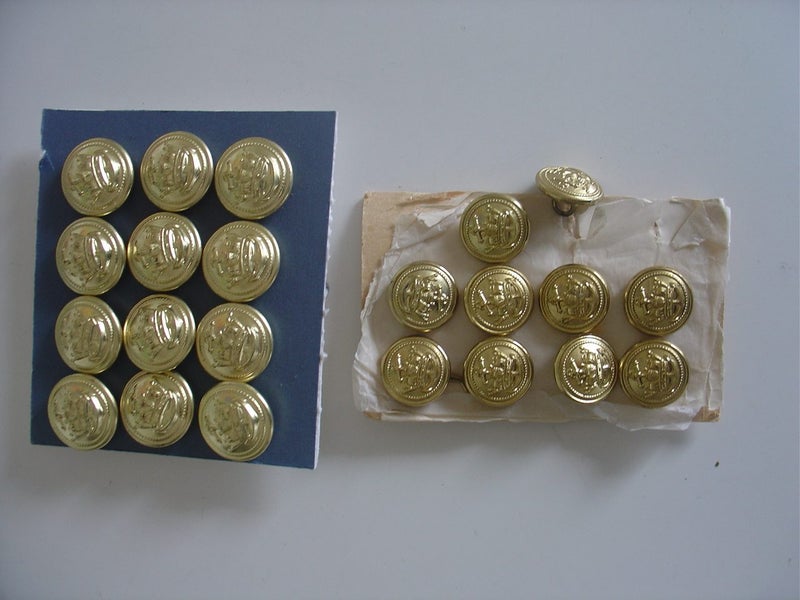 Military Buttons x 22 Two Sizes (A) Carousel 1