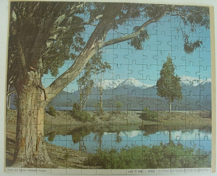 Lake Te Anau Otago Mid-century NZ Scenic Jigsaw Carousel 1