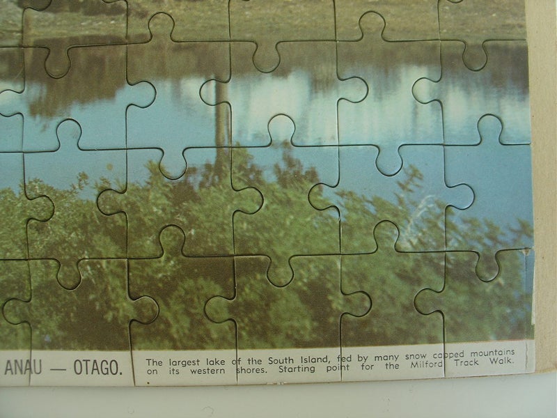 Lake Te Anau Otago Mid-century NZ Scenic Jigsaw Carousel 2