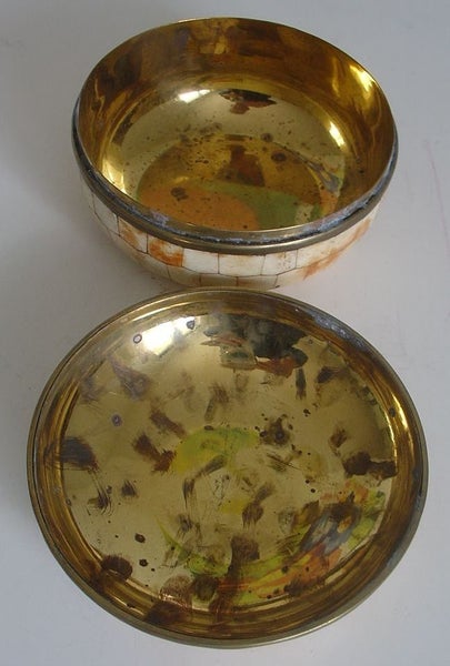 Vintage Bone Over Brass Container Carousel 2