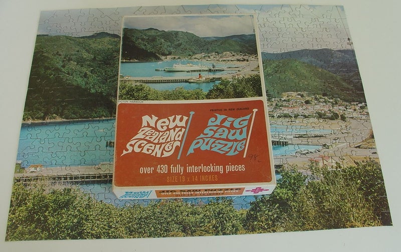 Vintage NZ Scenic Jigsaw Picton Cook Strait Ferry Carousel 1