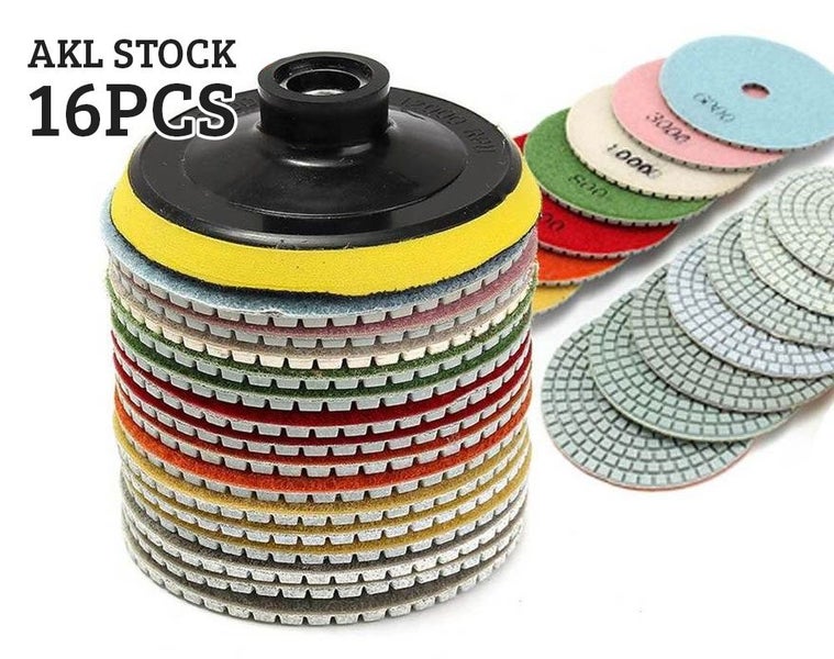 Diamond Polishing Discs Pads 50 -10000 Grit (Auckland Stock) Carousel 1