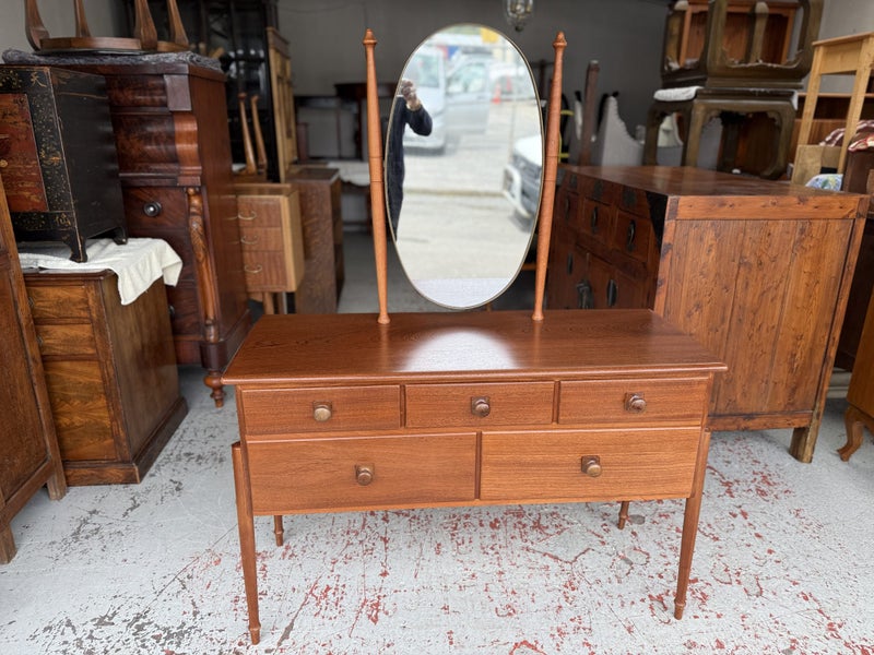 A Superb Mid Century Solid Mahogany Dresser by Castle Furniture Carousel 1
