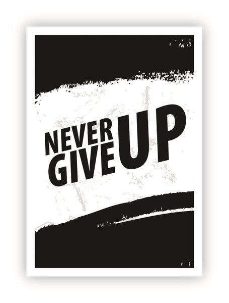 A3 Picture Frame "Never Give Up" Inspirational & Wall Art Home office Carousel 2
