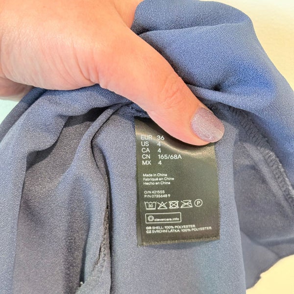 H&M Size 8 Navy Blue Pleated Midi Skirt Carousel 7