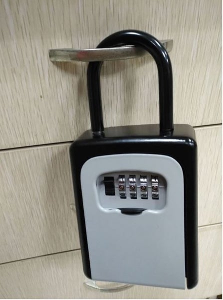 PTN Black Hook Key Lock Box Combination Wall Mount Safe Storage Hanging Portable Carousel 2