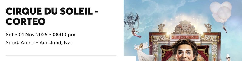2 x Cirque du Soleil – Corteo Tickets (Saturday 1 Nov 2025 8 pm)64247586394883110