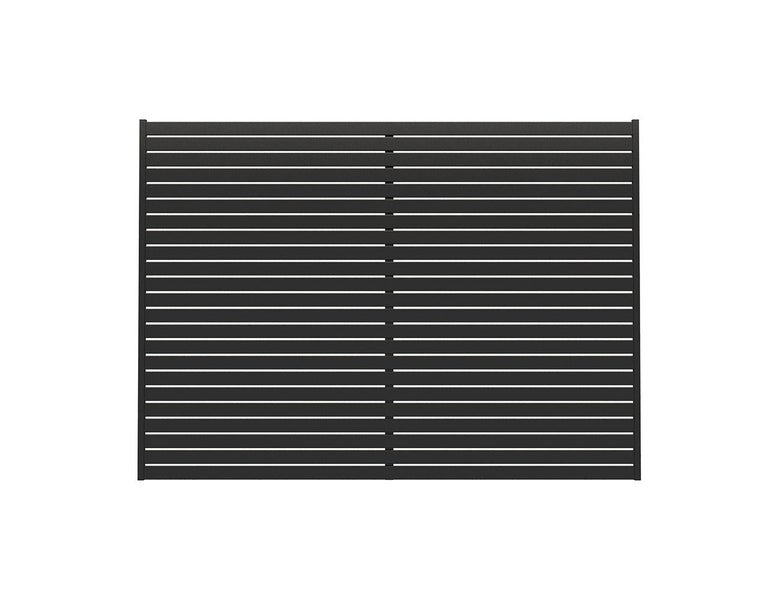 Aluminium Slat Privacy Fence Panel - Horizontal Carousel 1