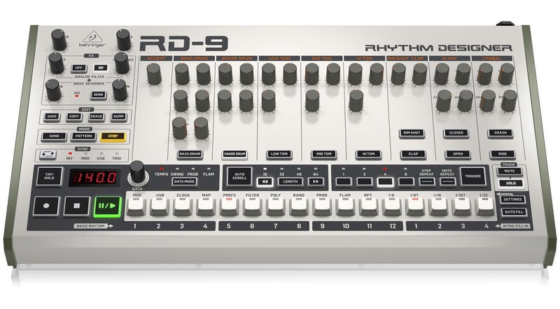 Behringer RD-9 "Rhythm Designer" analog/digital drum machine (909 clone) Carousel 1