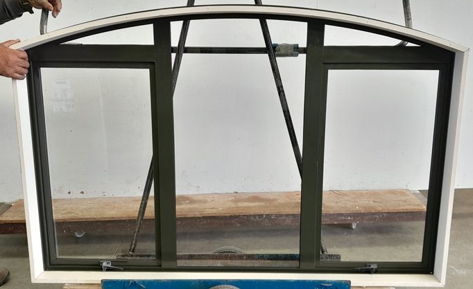 Karaka Green Aluminium Twin Awning Window H950 x W1700 DR14469 Carousel 2