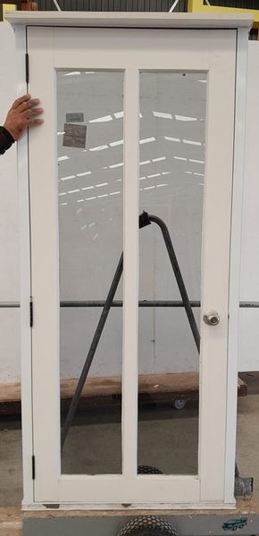 White Aluminium Door With Glass H2000 x W860 DR14479 Carousel 2