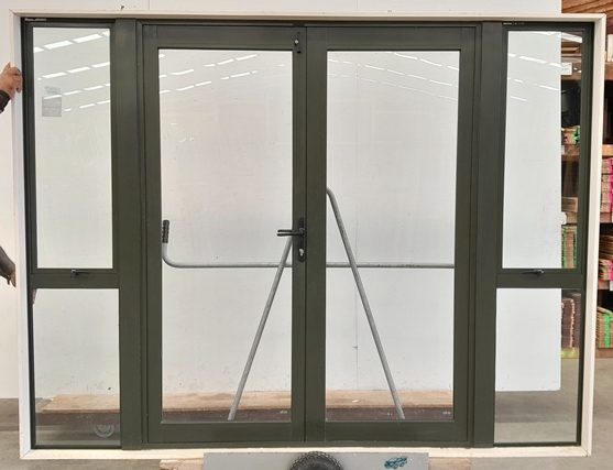 Karaka Green Aluminium French Doors H2000 x W2600 DR14480 Carousel 2