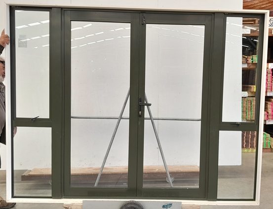 Karaka Green Aluminium French Doors H2000 x W2600 DR14481 Carousel 2