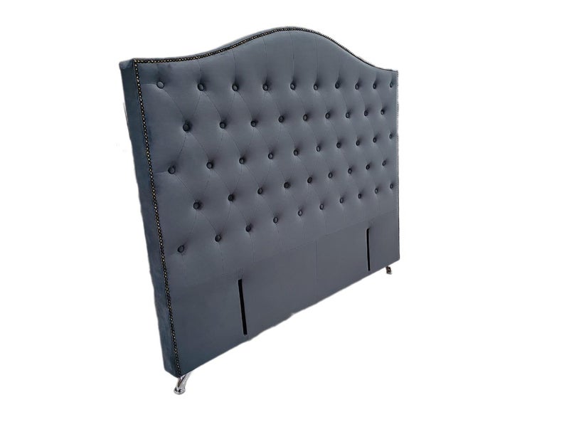 Nero Free-Standing Headboard - Queen Size - Dark Grey Velvet Carousel 1