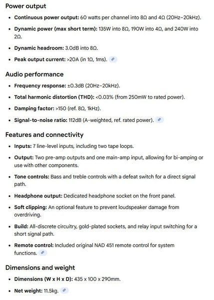 NAD Amplifier and Tuner Combo (2002)64228440565251114