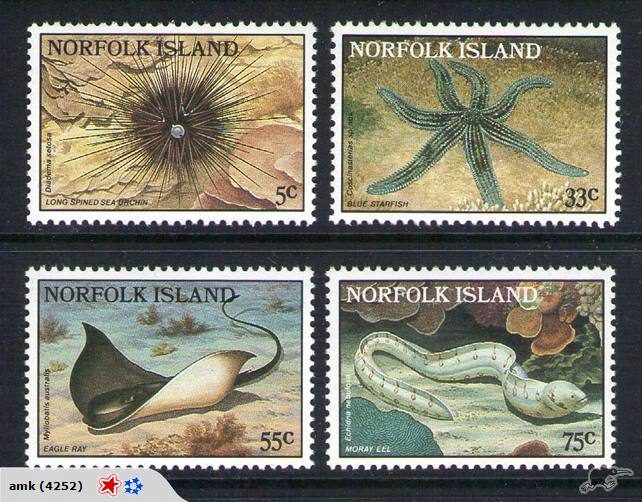 Norfolk - 1986 Marine Life Set (4) - UHM - 378/81 Carousel 1