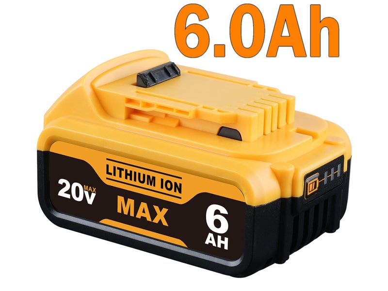 18V 6.0Ah For DeWalt DCB184-XE Li-Ion Slide Battery DCB182 DCB180 DCB206 LED Carousel 1