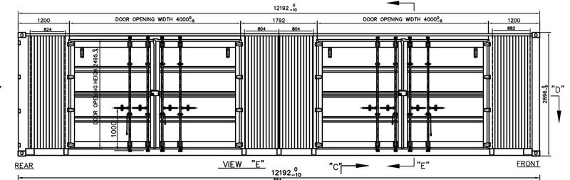 40FT HC SIDE DOOR CONTAINERS - 2DR - 3DR - 4DR BLACK OR LIGHT GREY64436151590402114