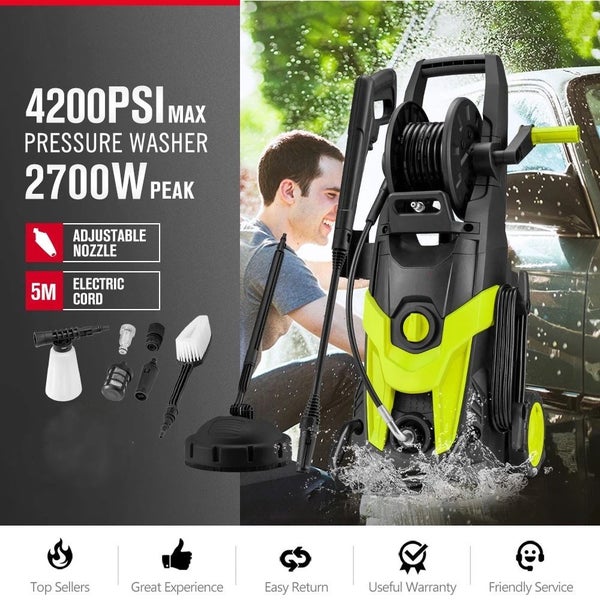 2700W Peak High Pressure Washer Cleaner Electric Max 4200PSI Water Pump Carousel 2