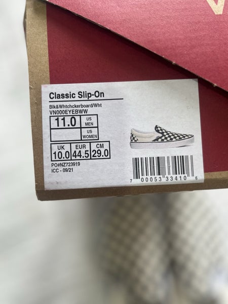Vans Checkerboard Classic Slip-On – Size US 11 / Like New with Box64231073827969112