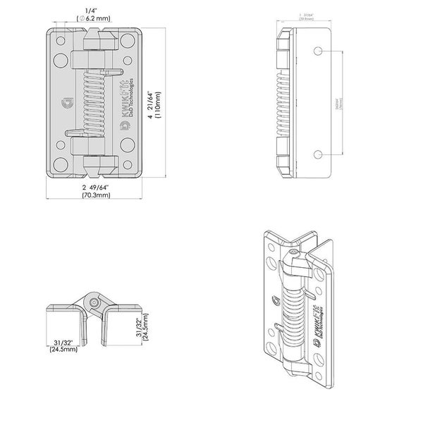 D&D KwikFit KFS Self Closing Fixed Tension Gate Hinge Swimming Pool Carousel 2