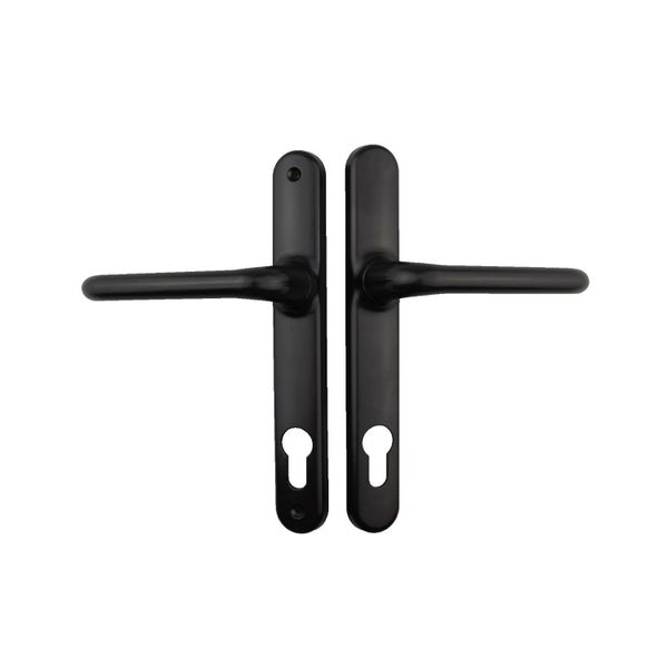 Interlock Door Handle Verona Long Plate Furniture Gidgee Lever Black VR20485B Carousel 1