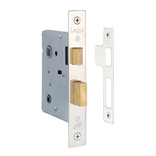 Legge Bathroom Privacy Mortice Lock Nickel Plated 57x76mm B375130NP Carousel 1