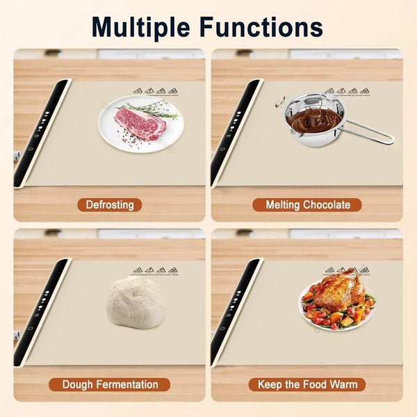 Electric Food Warming Mat - Silicone Heating Mat for Food Carousel 6