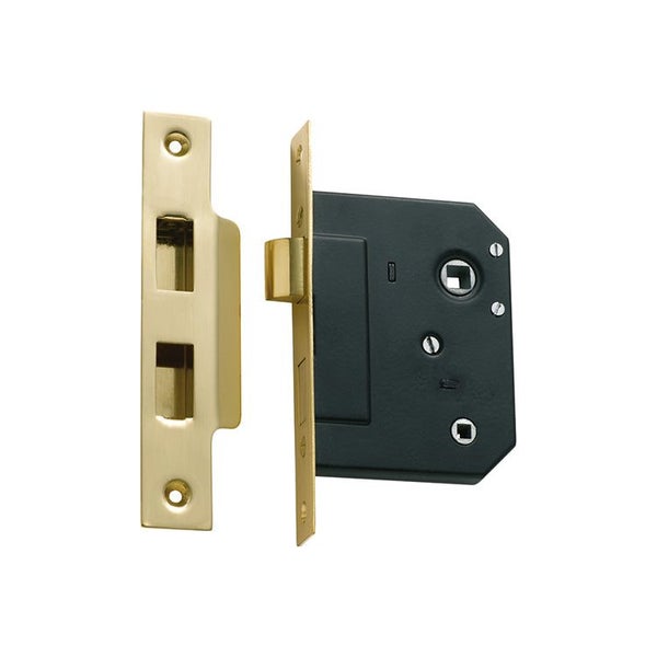 Tradco 1136PB Privacy Mortice Lock Polished Brass 57mm Carousel 1
