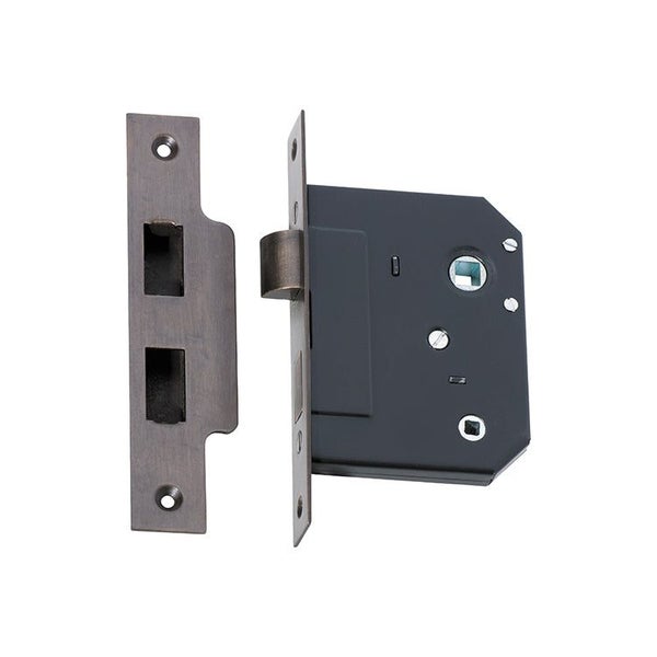 Tradco 2203AB Privacy Mortice Lock Antique Brass 57mm Carousel 1