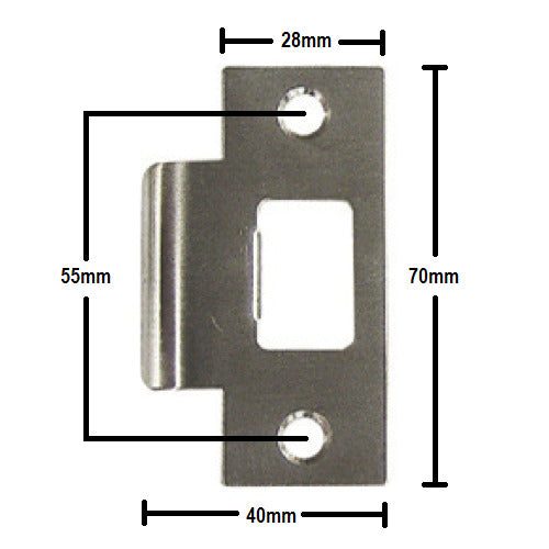 Trio T Strike Plate BWSPTCP Polished Chrome Carousel 2