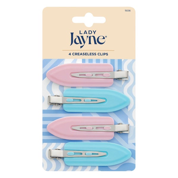 Lady Jayne Multi-Coloured Creaseless Clips Assorted Colours 4 Pack Carousel 1