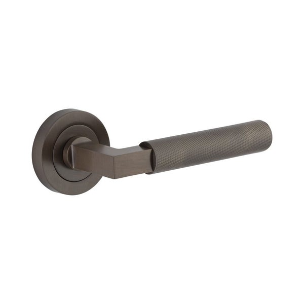 Iver Brunswick Door Lever Handle on Round Rose Passage Carousel 1