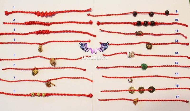 Lucky Symbolic 10 PIECES Red Bracelet~17 Style Choose Carousel 1