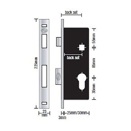 Superior Brass High Security Rebate Kit Satin Chrome 49210 Suits 9208 9209 85... Carousel 1