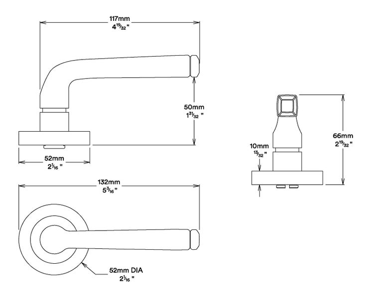 Iver Annecy Door Lever Handle on Round Rose Carousel 3