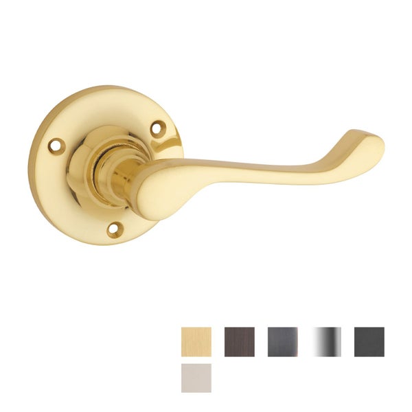 Tradco Victorian Door Lever Handle on Round Rose Carousel 2