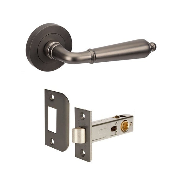 Zanda Oxford Door Lever Handle Graphite Nickel Carousel 1