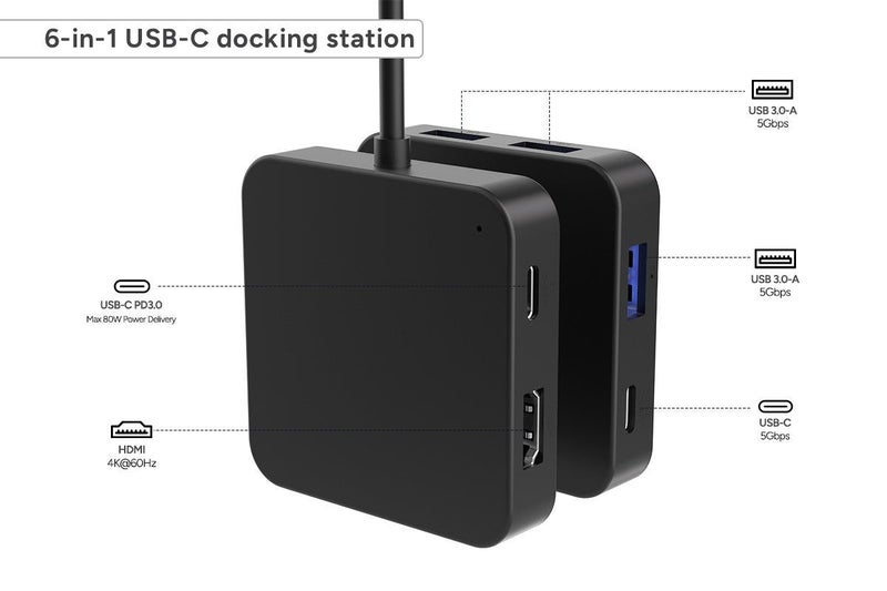 Kogan 6-in-1 100W PD USB-C Hub for PC and Tablets (4K, 60Hz) Carousel 2