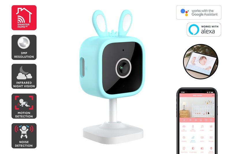 Kogan SmarterHome™ 3MP Smart Baby Monitor Security Camera Carousel 1