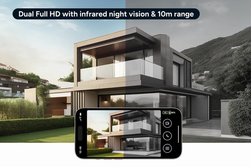 Kogan SmarterHome™ Security Dual Camera Video Doorbell 4 Carousel 2