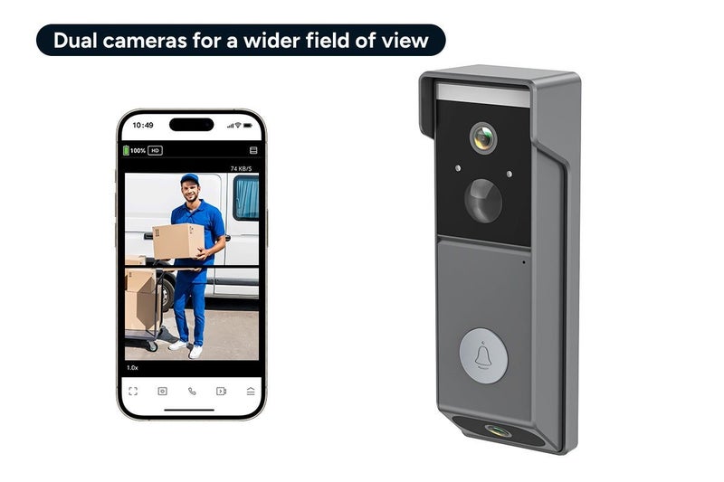 Kogan SmarterHome™ Security Dual Camera Video Doorbell 4 Carousel 6